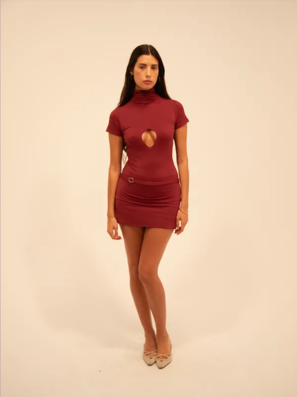 AVA BODYSUIT IN MERLOT sold by Buci