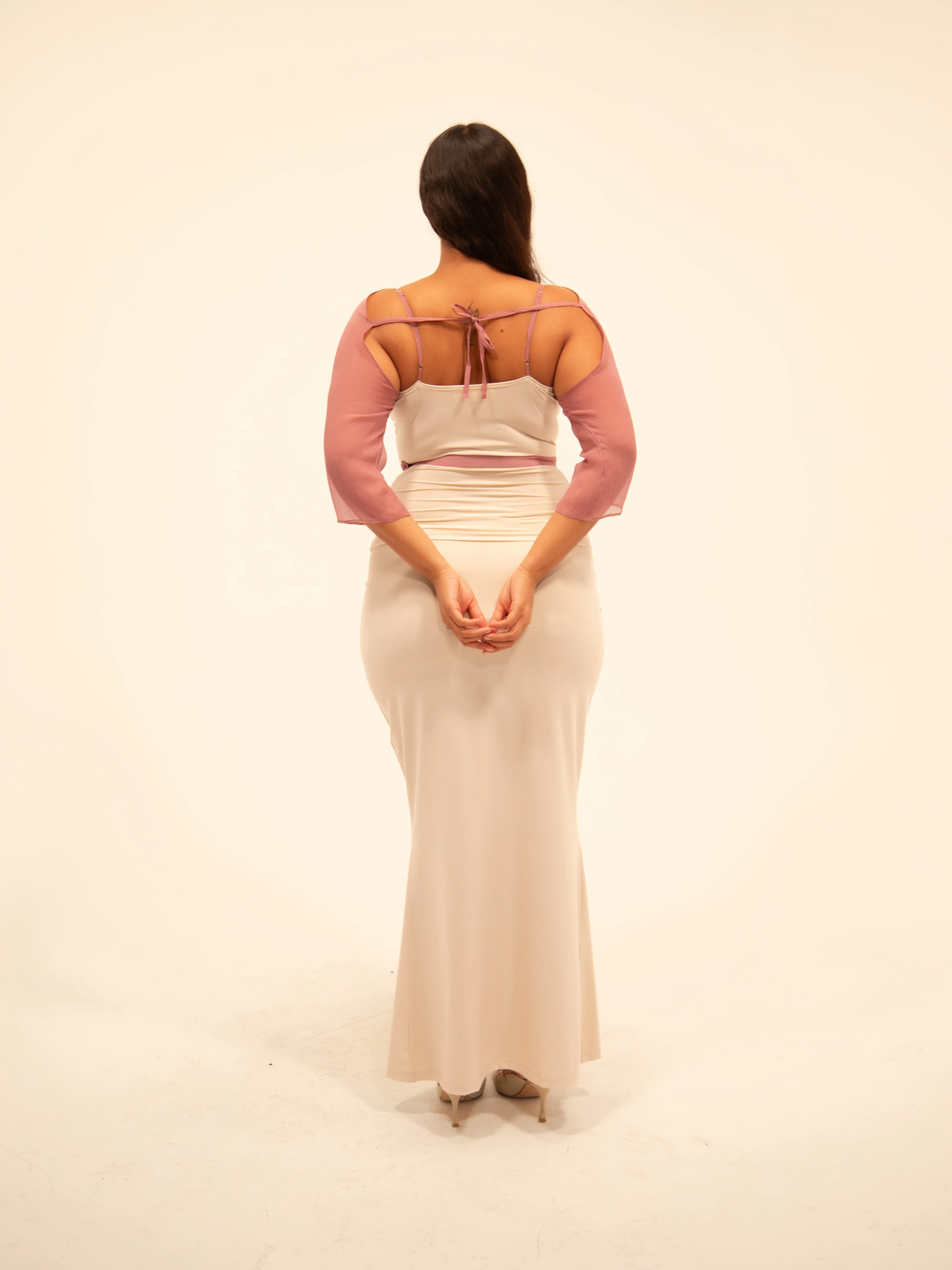 LUDMILLA TOP IN PEANUT & MAUVE sold by Buci product image thumbnail 3