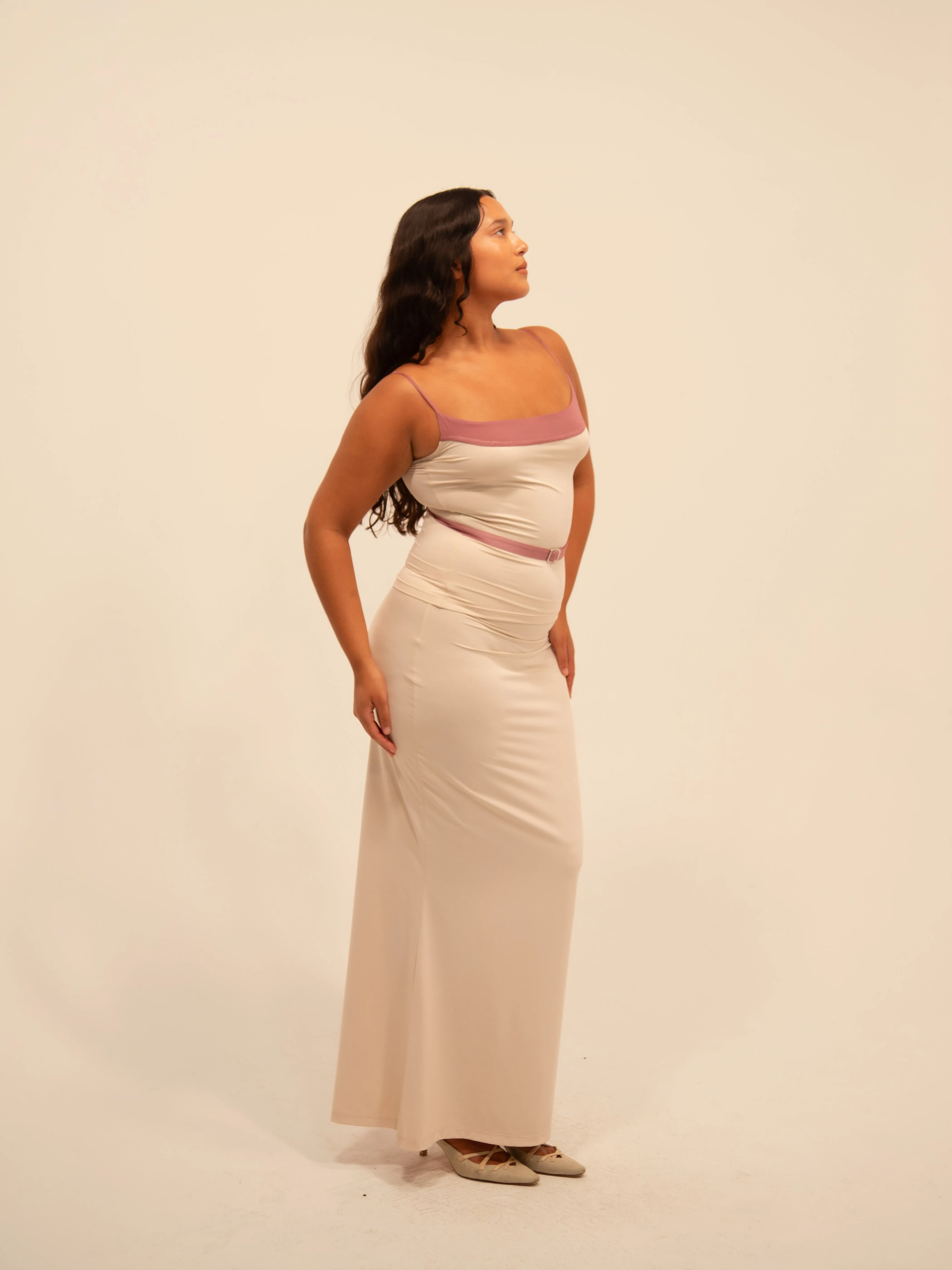 LUDMILLA TOP IN PEANUT & MAUVE sold by Buci product image thumbnail 2