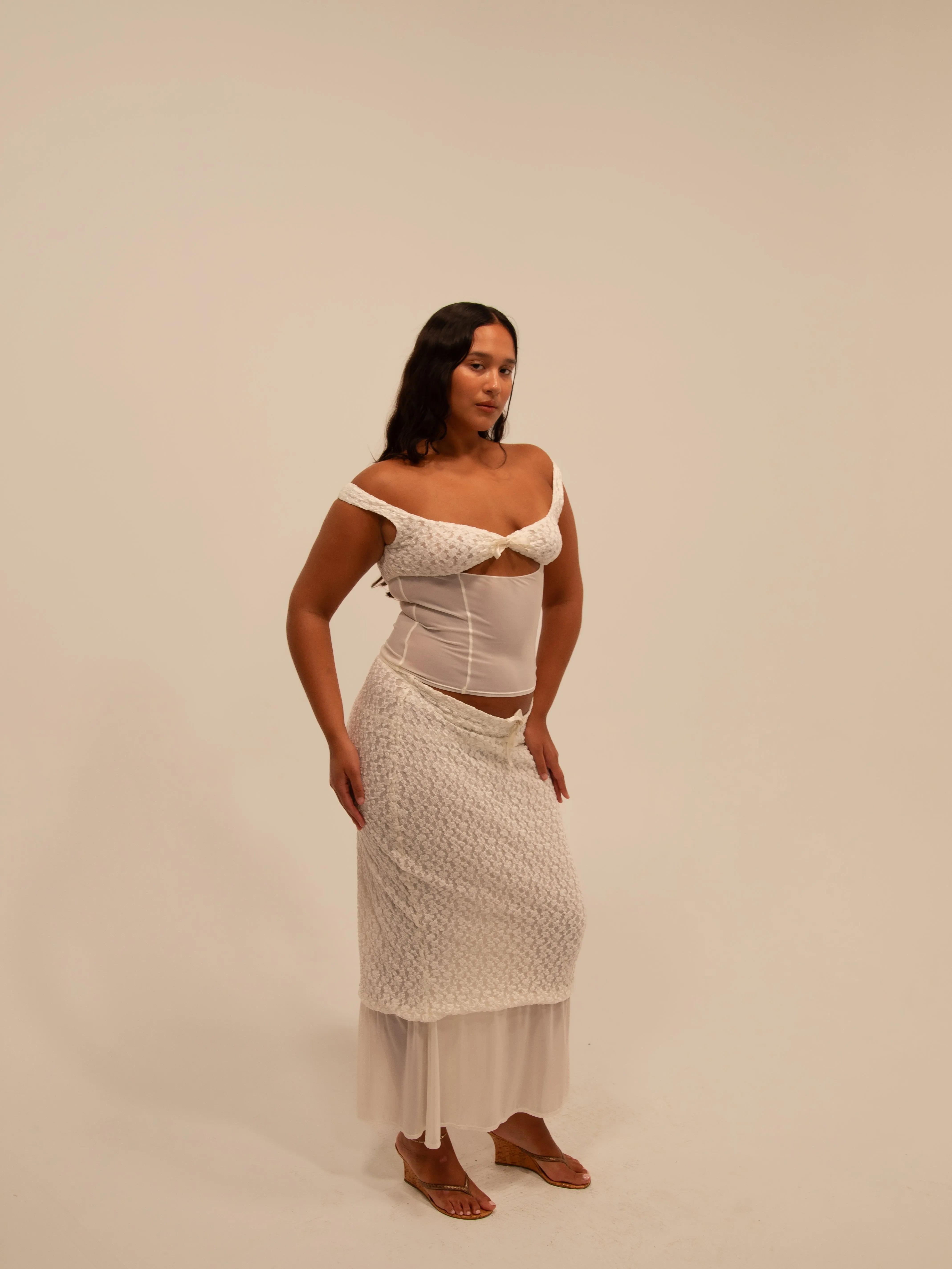 EQUINOX SKIRT IN IVORY sold by Buci product image thumbnail 2