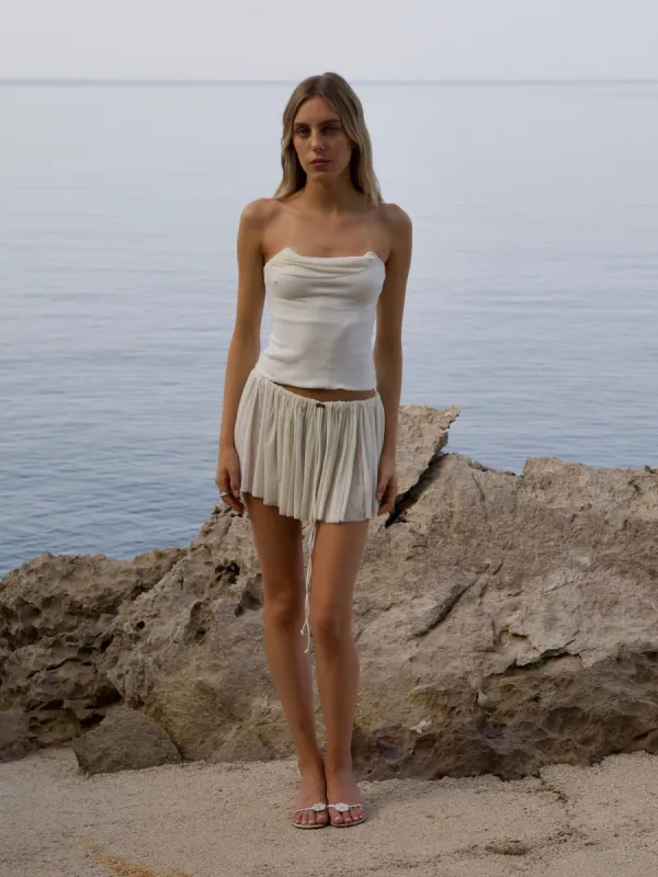 CABANA BUSTIER IN IVORY sold by Buci