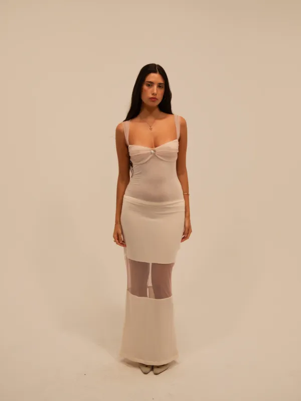 STRIPED MERMAID SKIRT IN ALMOND sold by Buci