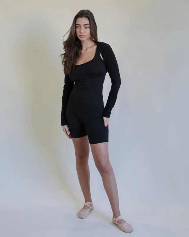 PLUM SHORTS BLACK + RECYCLED sold by Buci