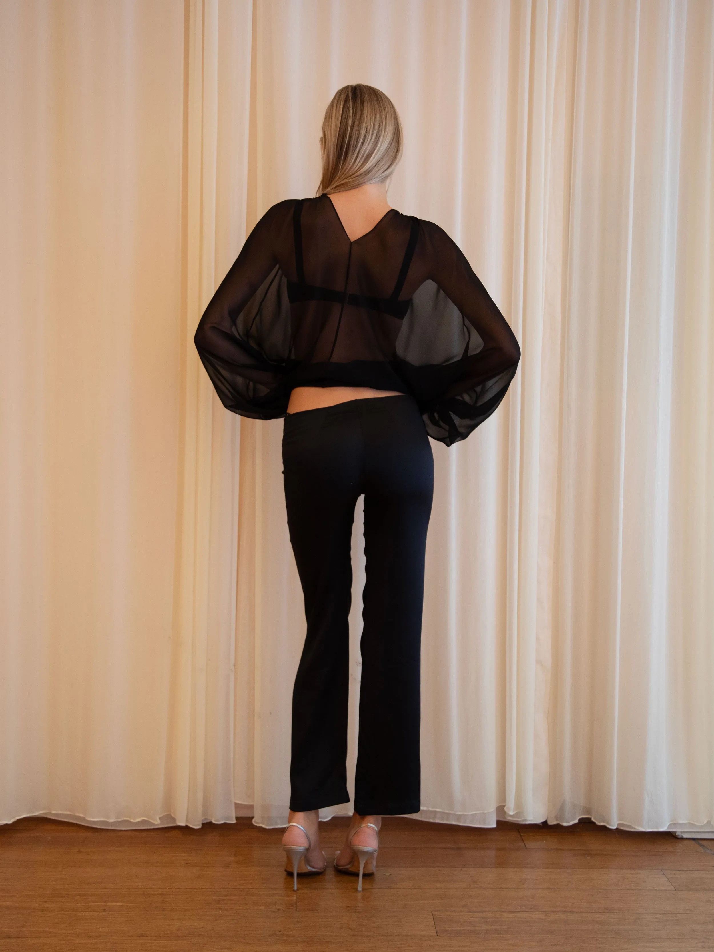 ANASTASIA PANTS IN BLACK SILK sold by Buci product image thumbnail 3