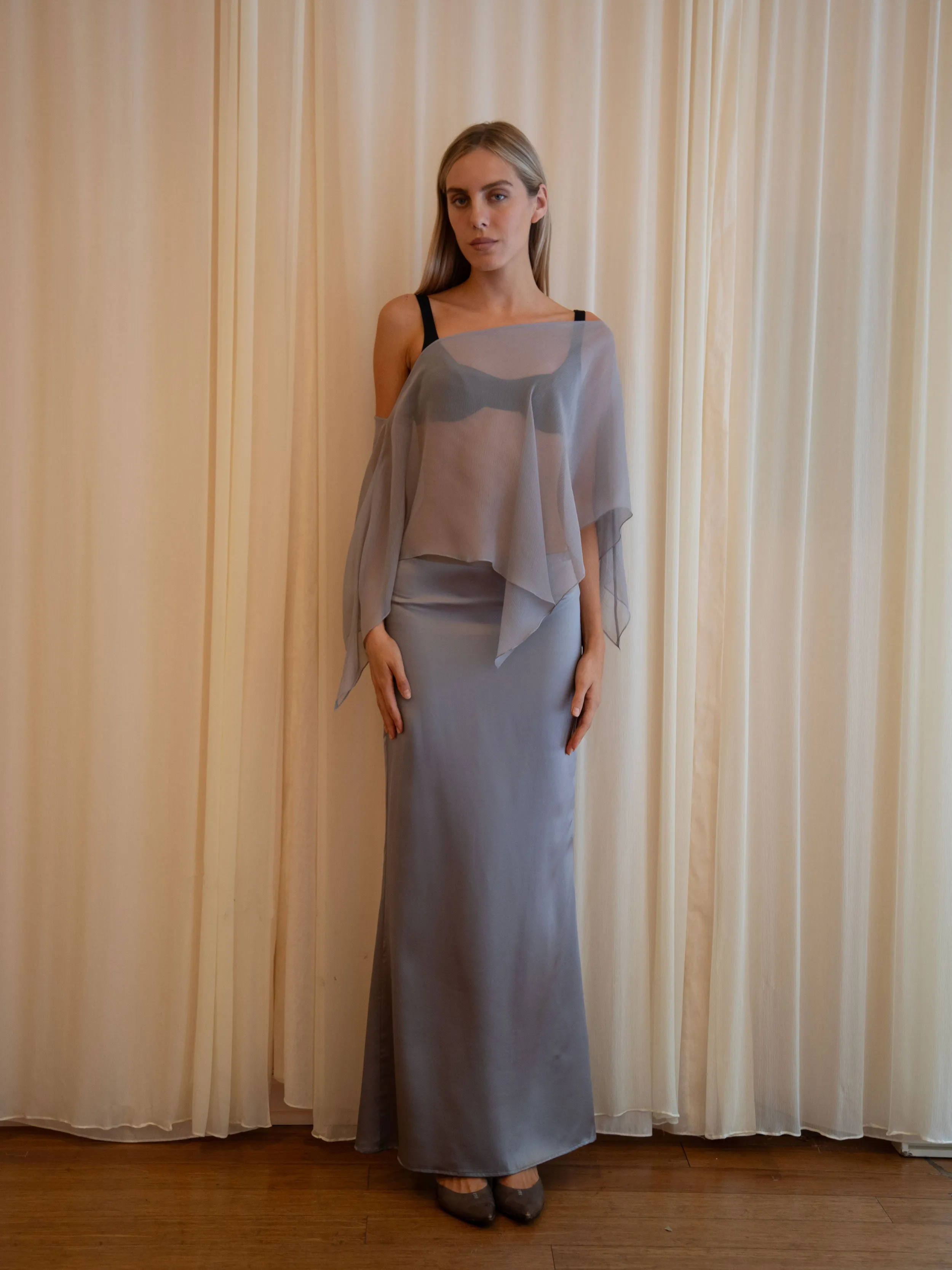 SOLSTICE SKIRT IN SLATE sold by Buci