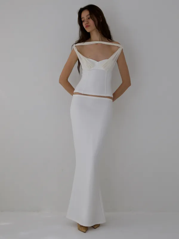 DIVINITY SKIRT IN IVORY made by Buci