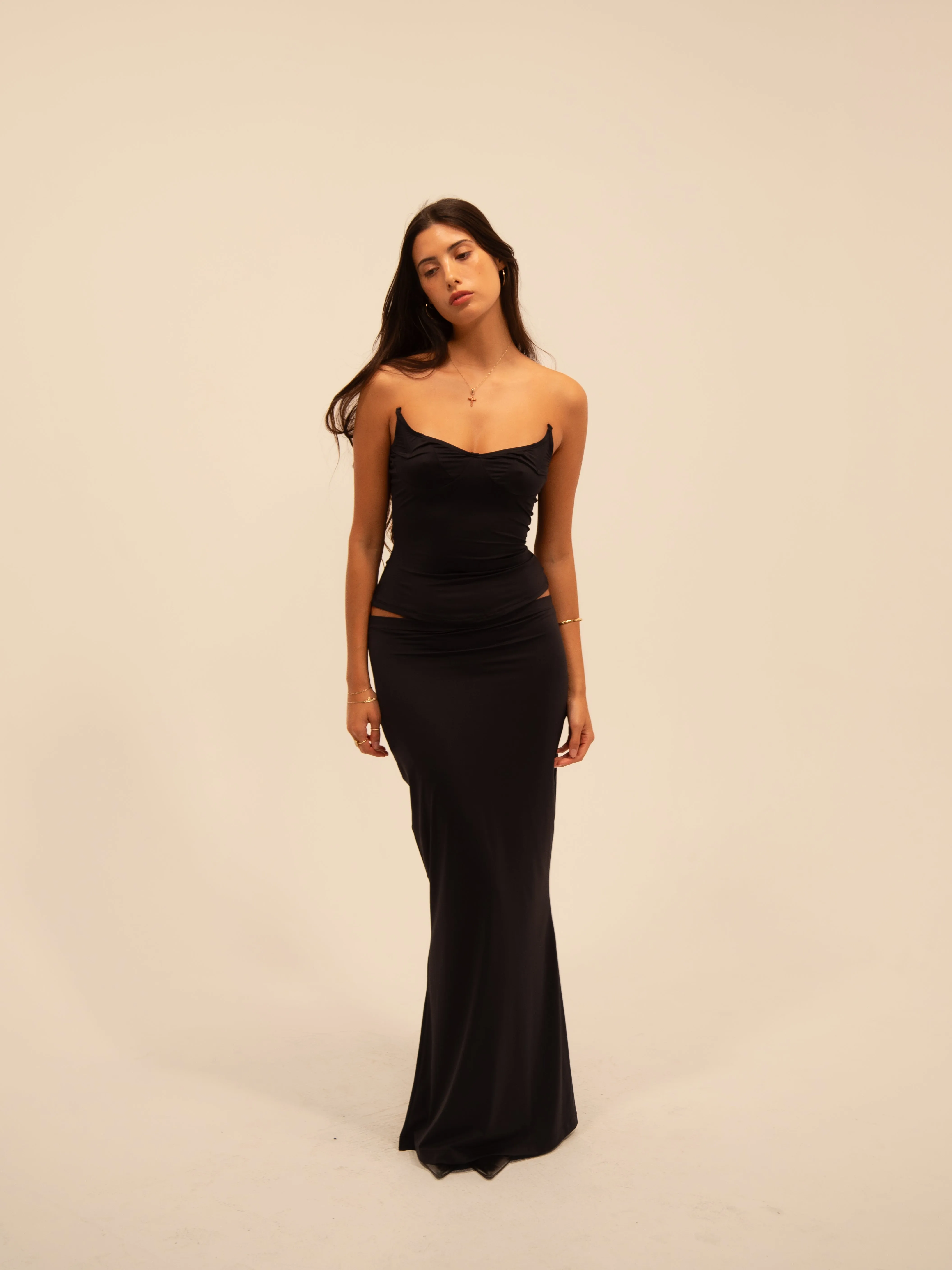 MERMAID SKIRT IN BLACK + RECYCLED sold by Buci