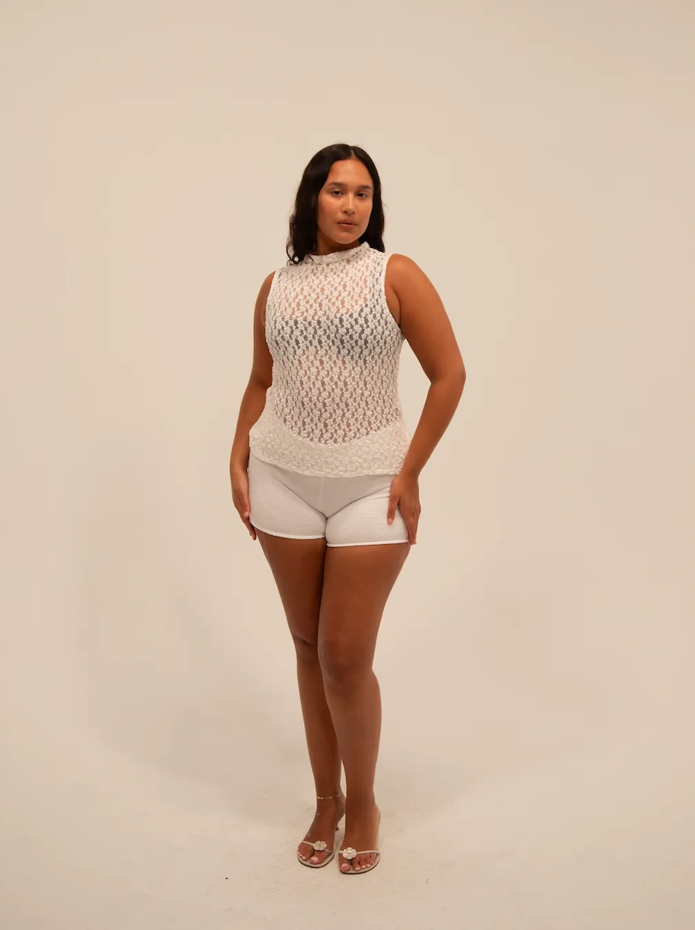 LACE TURTLENECK IVORY + ORGANIC sold by Buci product image thumbnail 2