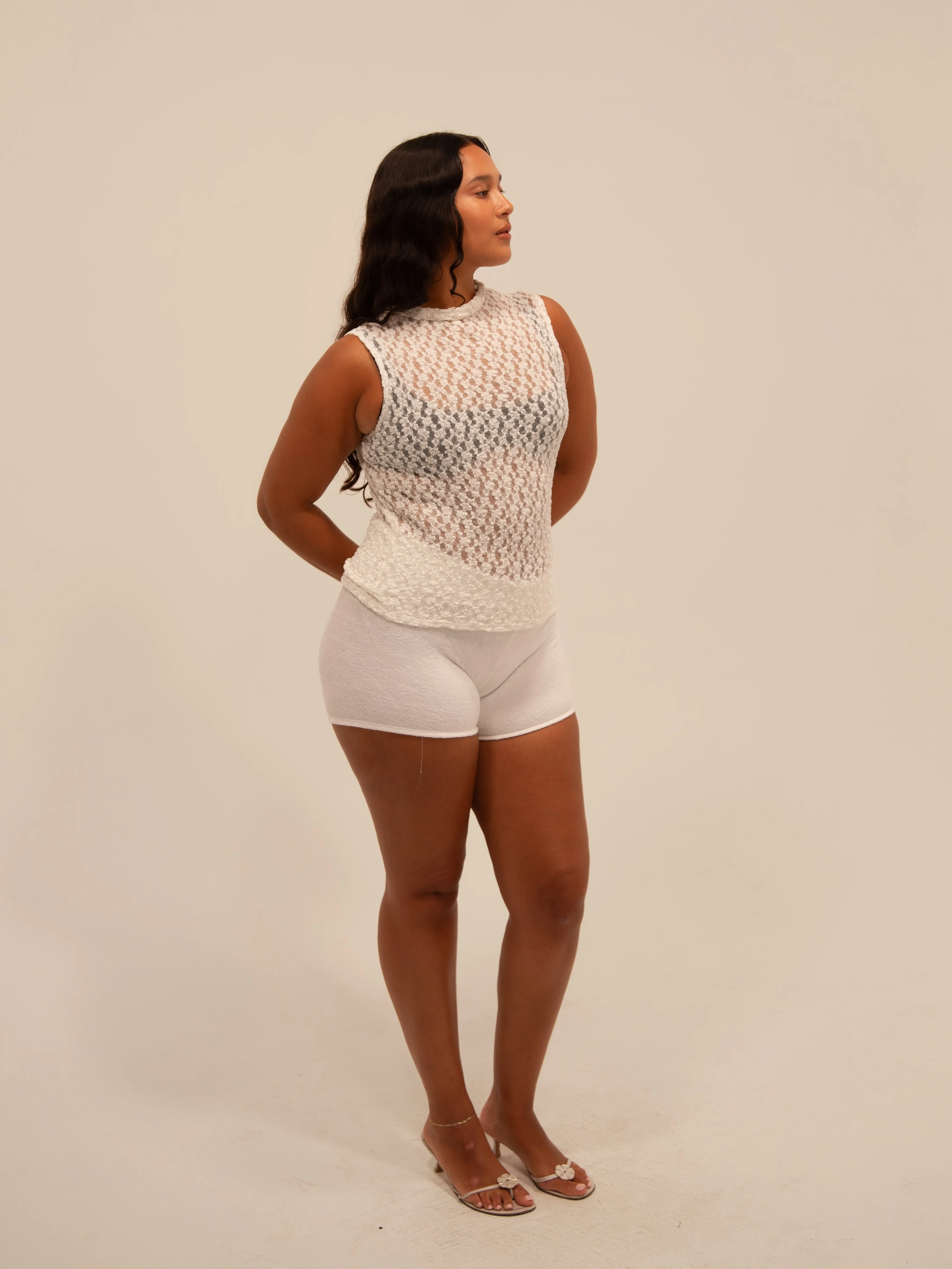 LACE TURTLENECK IVORY + ORGANIC sold by Buci