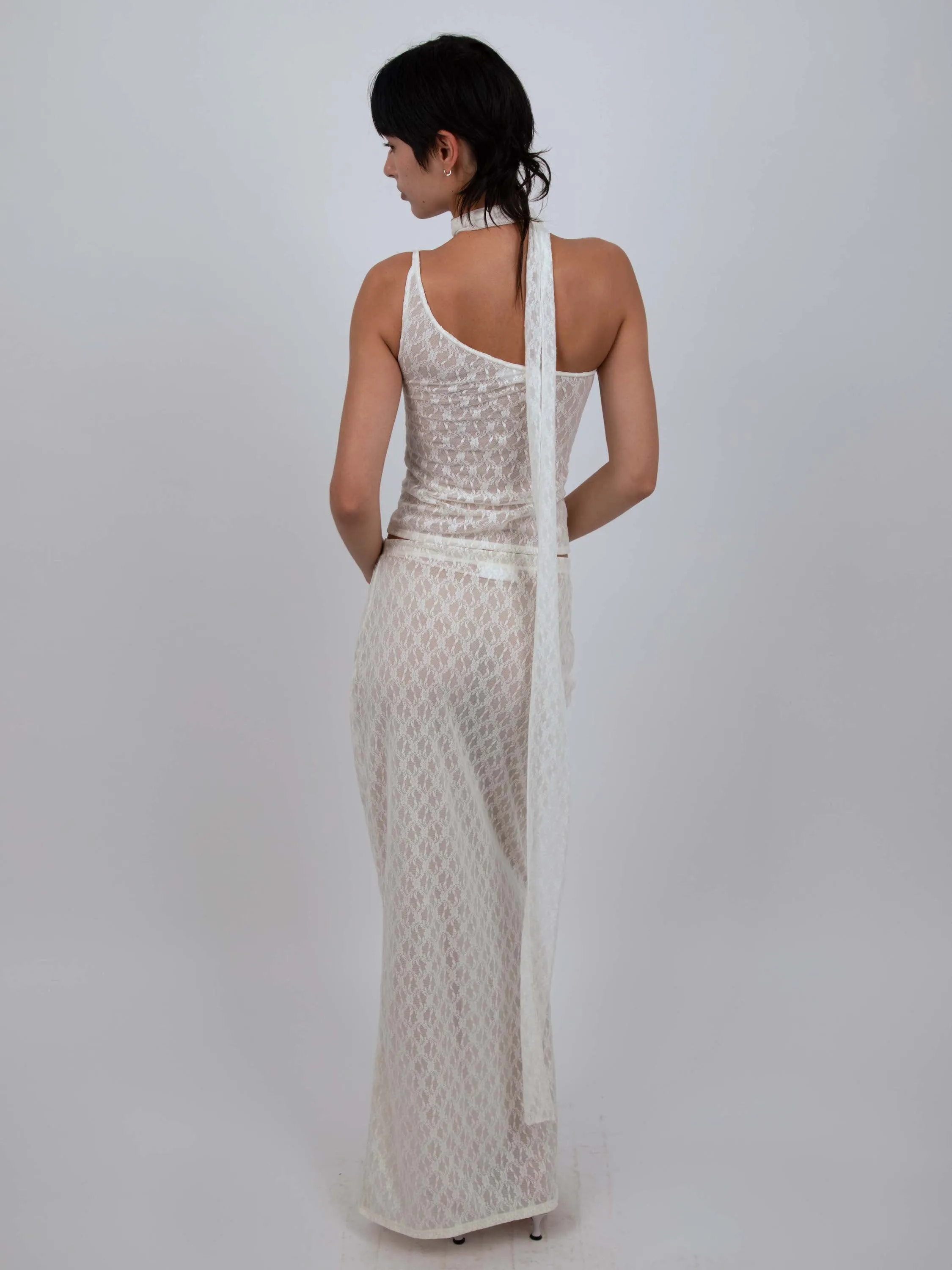 MERMAID SKIRT IN WHITE LACE sold by Buci product image thumbnail 3