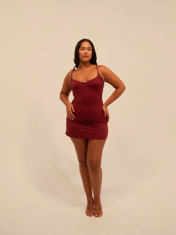 COCO CORSET IN MERLOT sold by Buci