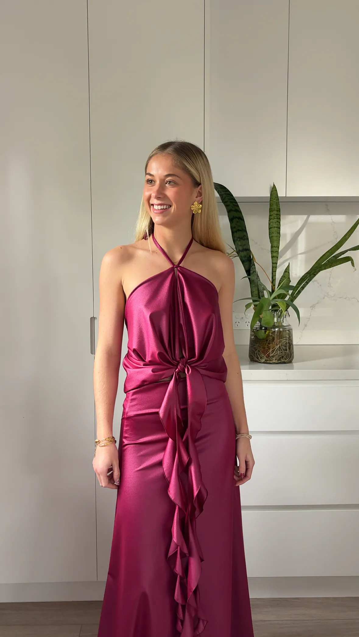 Mulan shimmer maxi skirt sold by Garments by El