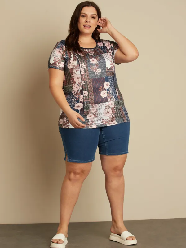 Short-sleeve semi-fitted t-shirt sold by Claire France