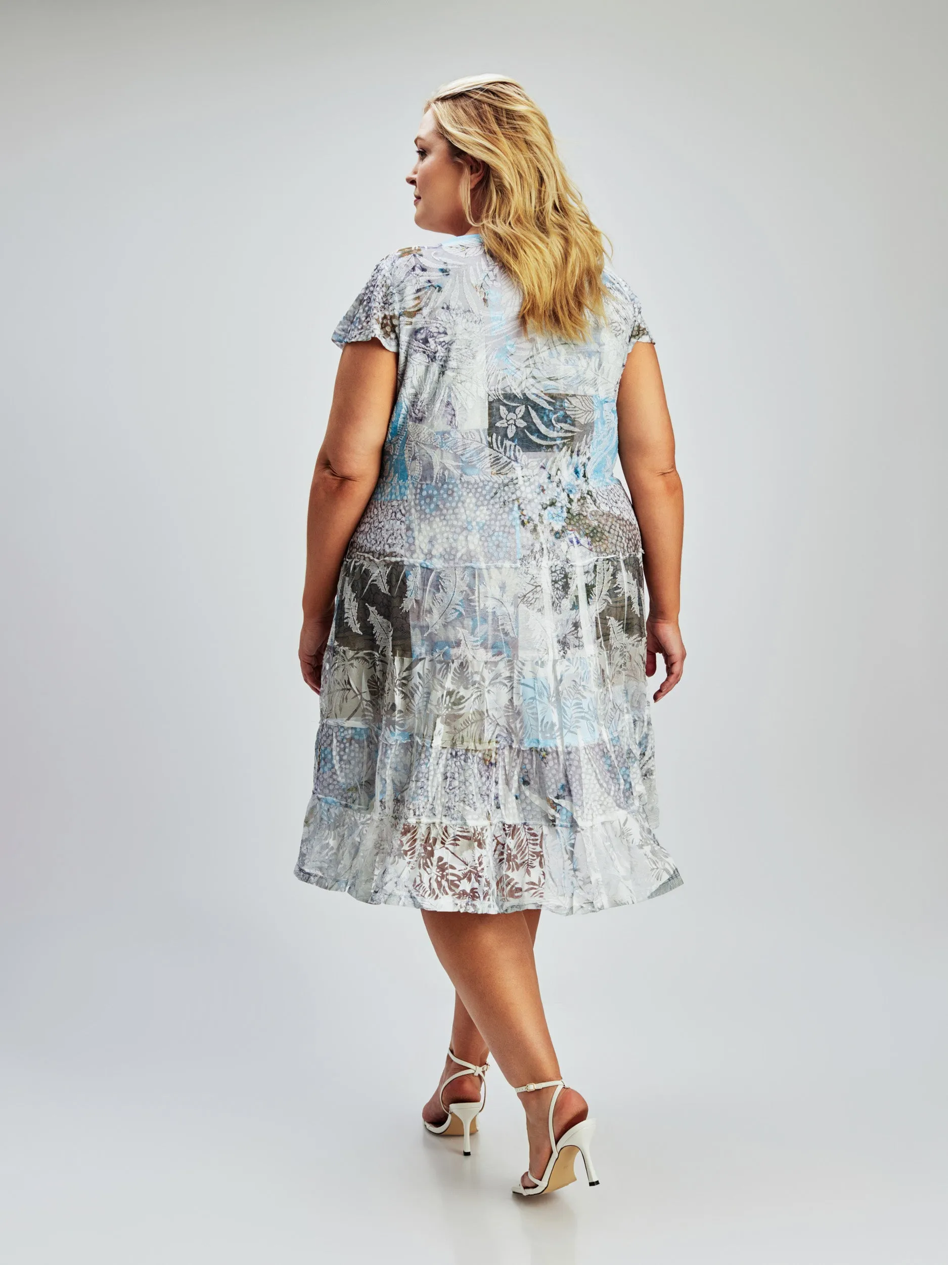 Flared midi knit dress sold by Claire France product image thumbnail 3