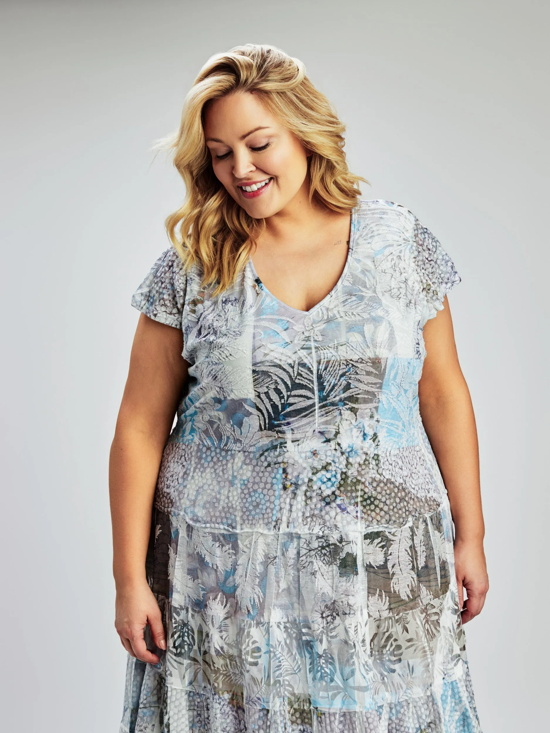 Flared midi knit dress sold by Claire France product image thumbnail 2