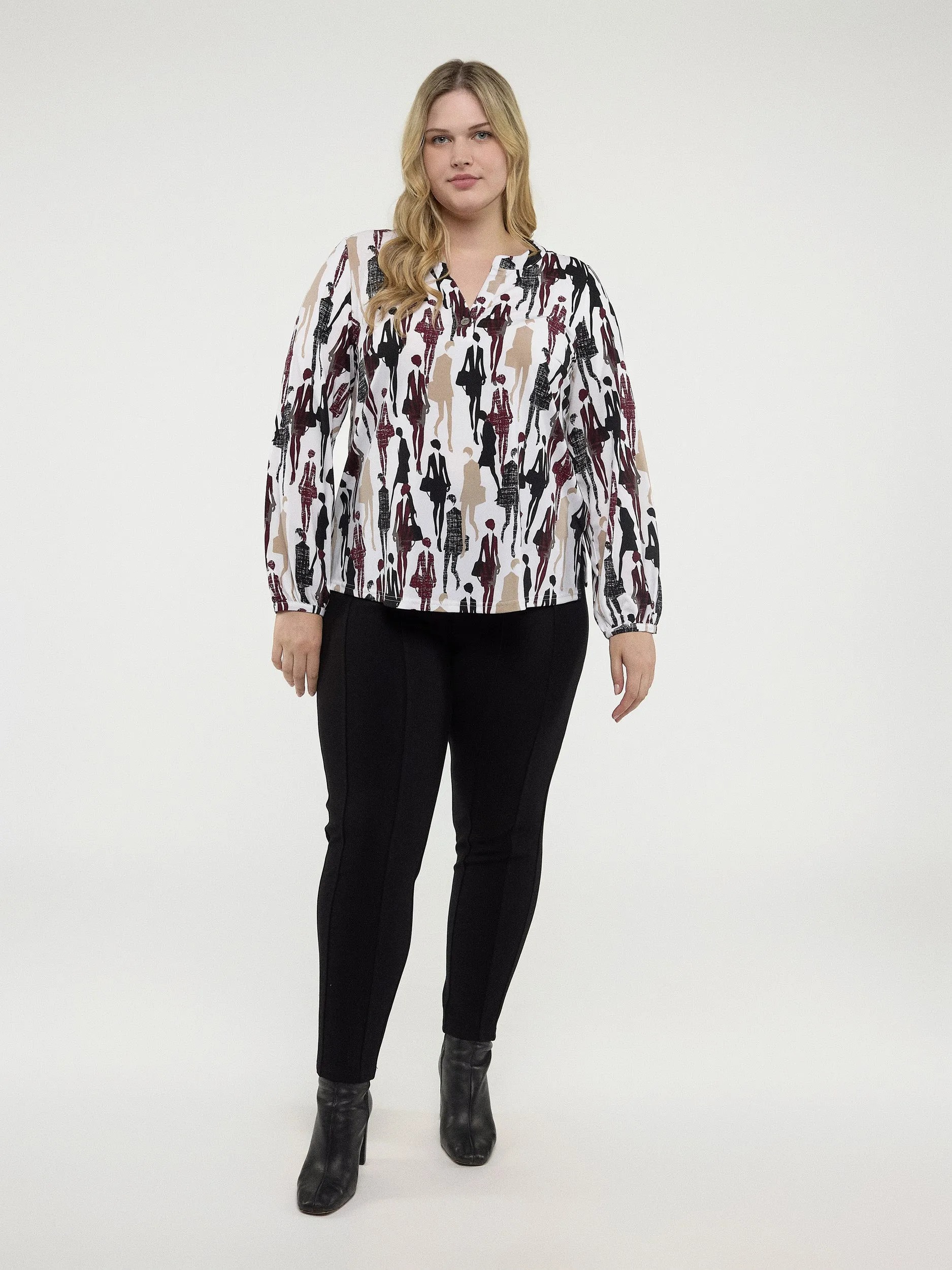 3/4-sleeve semi-fitted t-shirt sold by Claire France product image thumbnail 2