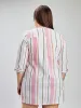 3/4-sleeve loose tunic with buttons sold by Claire France