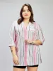3/4-sleeve loose tunic with buttons sold by Claire France