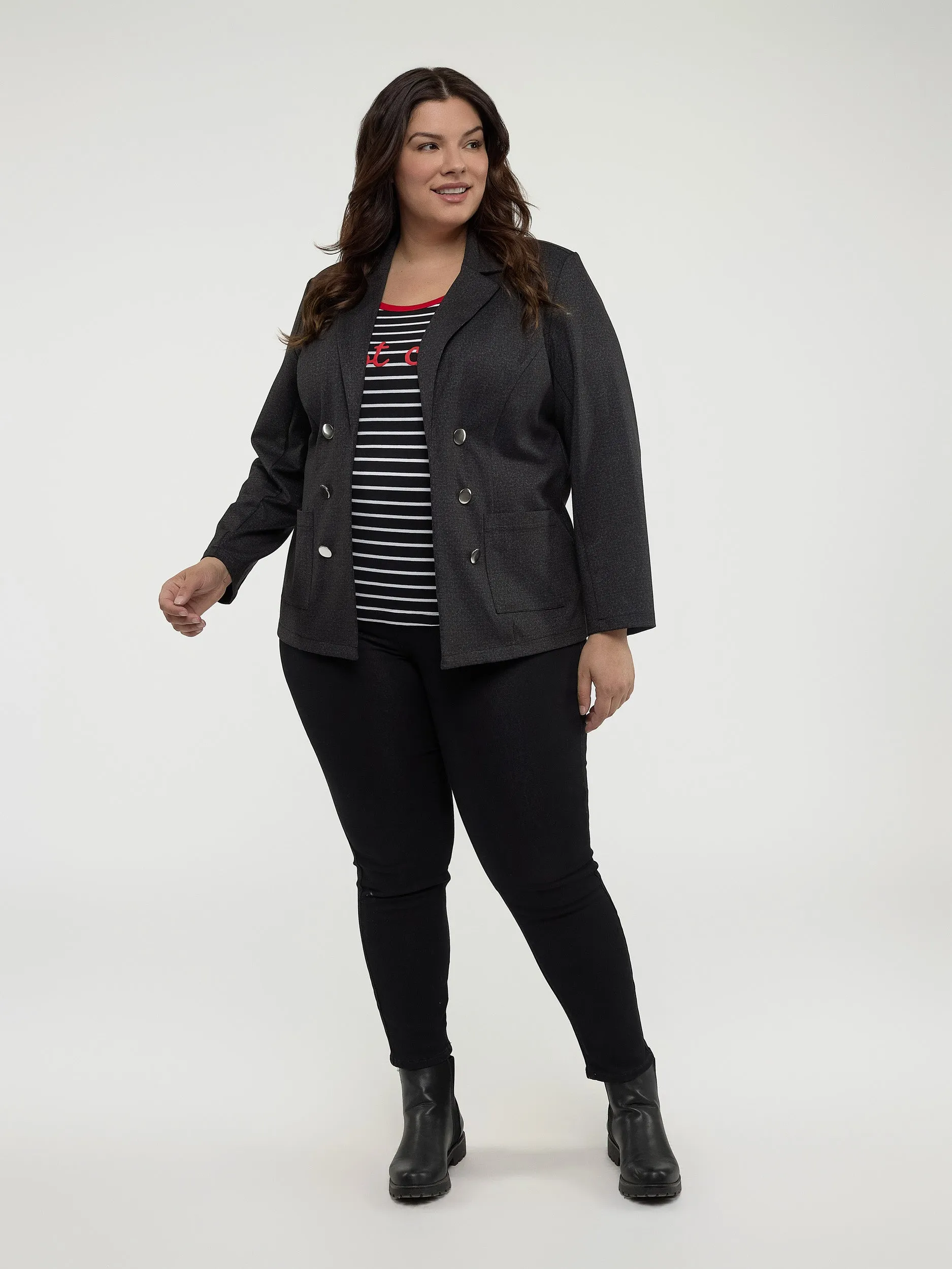 3/4-sleeve semi-fitted t-shirt sold by Claire France