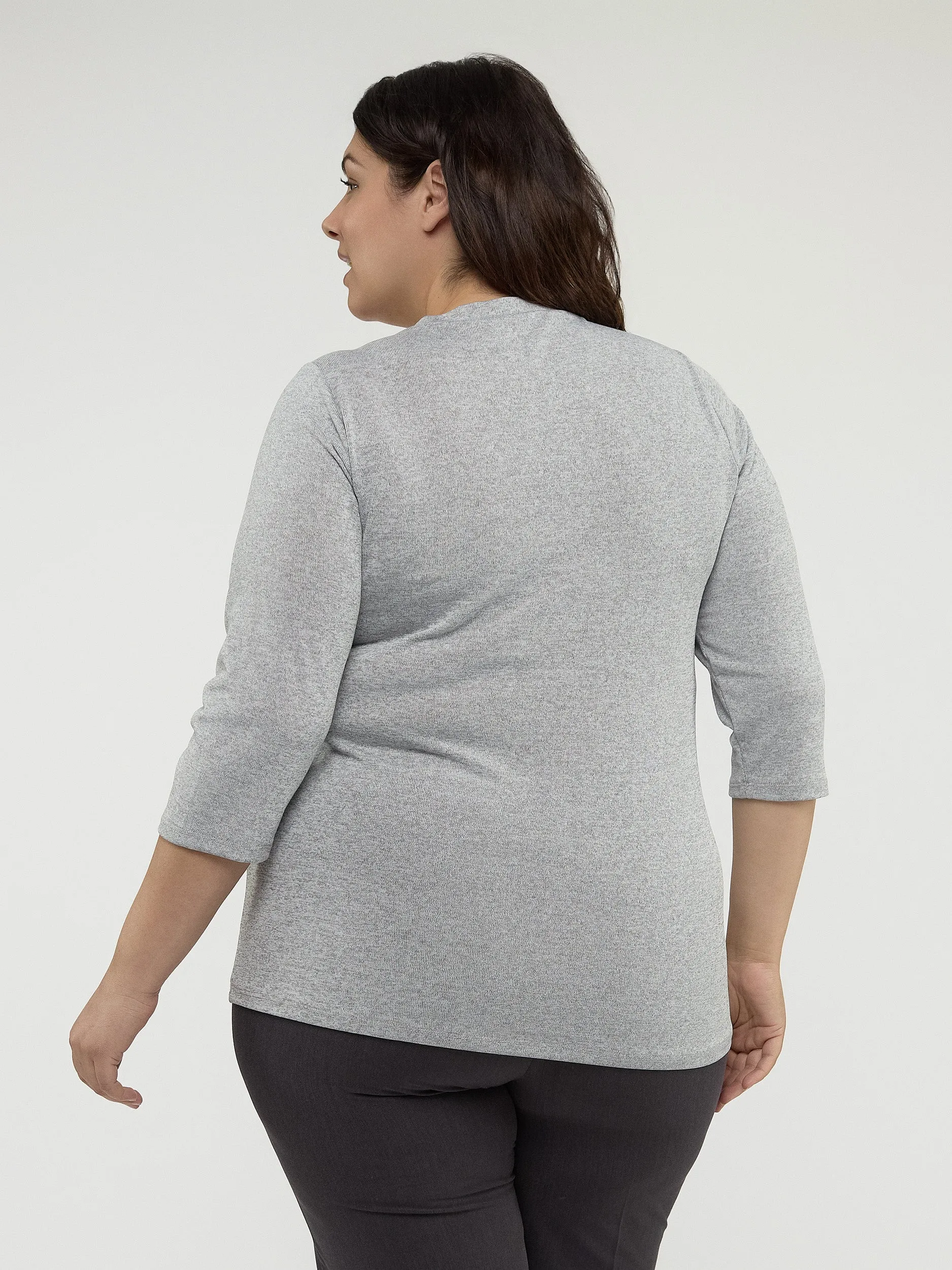 3/4-sleeve semi-fitted t-shirt sold by Claire France product image thumbnail 3