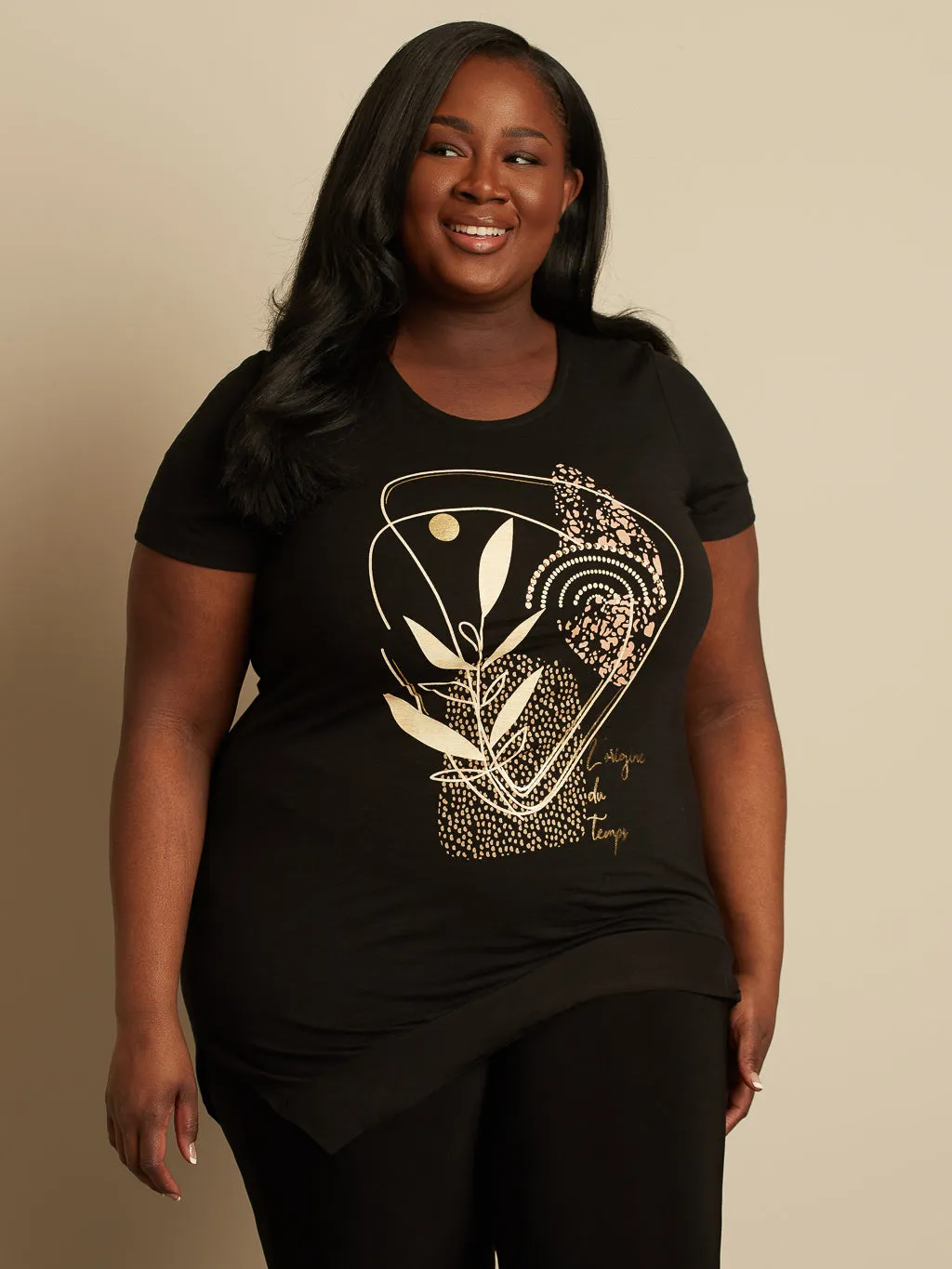 Short-sleeve flared tunic sold by Claire France