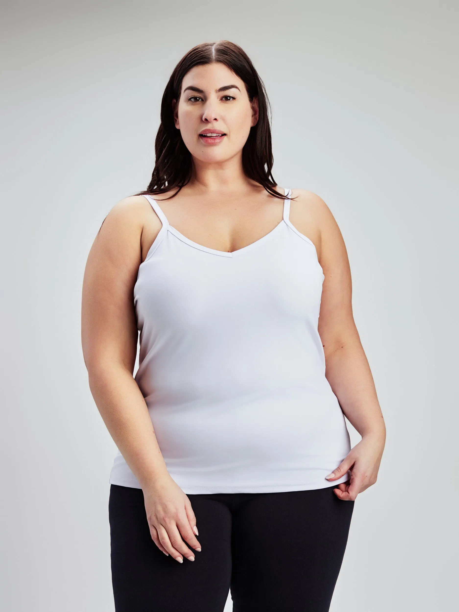 Semi-fitted tank top sold by Claire France