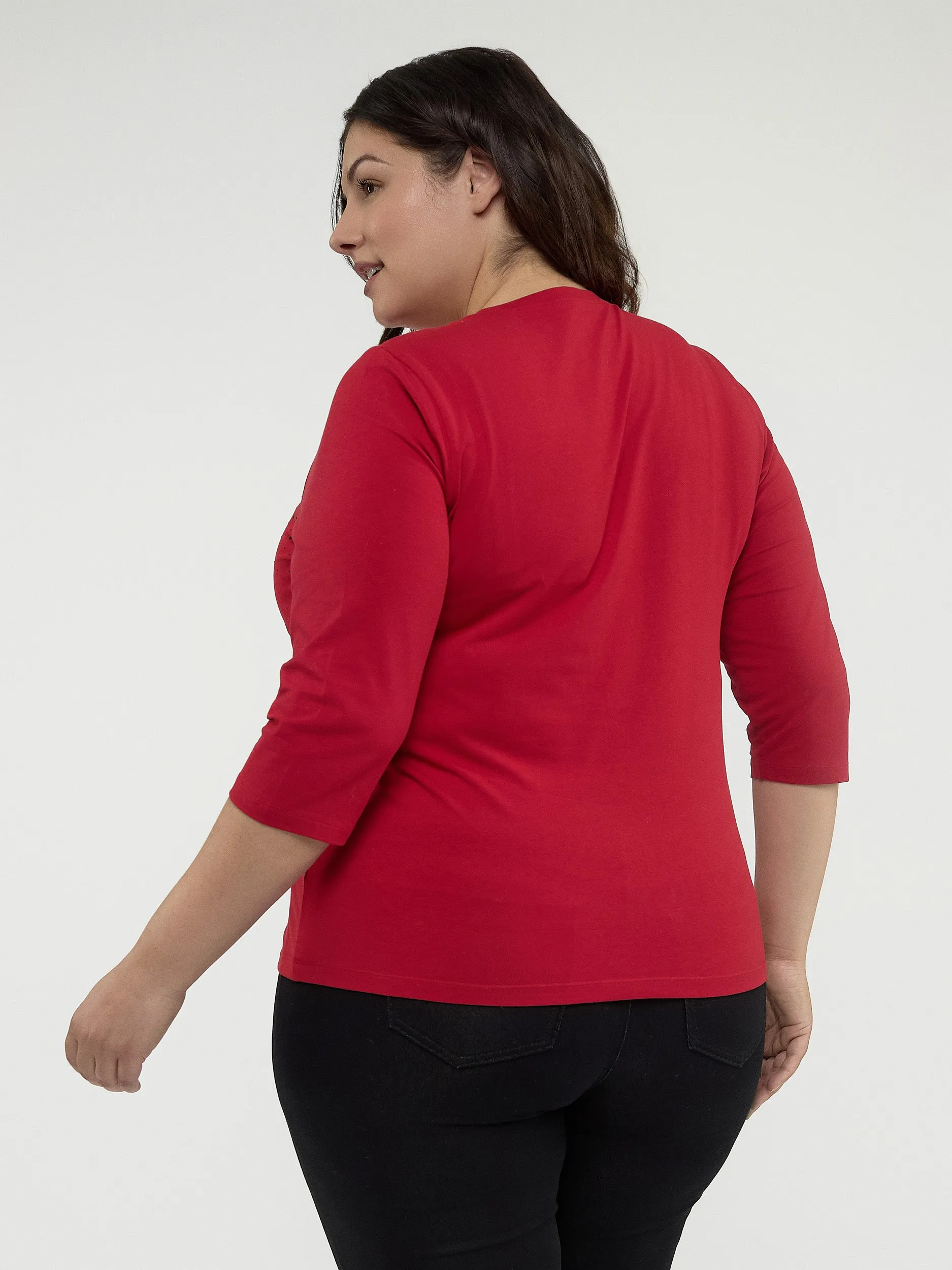 Long-sleeve semi-fitted t-shirt sold by Claire France product image thumbnail 3