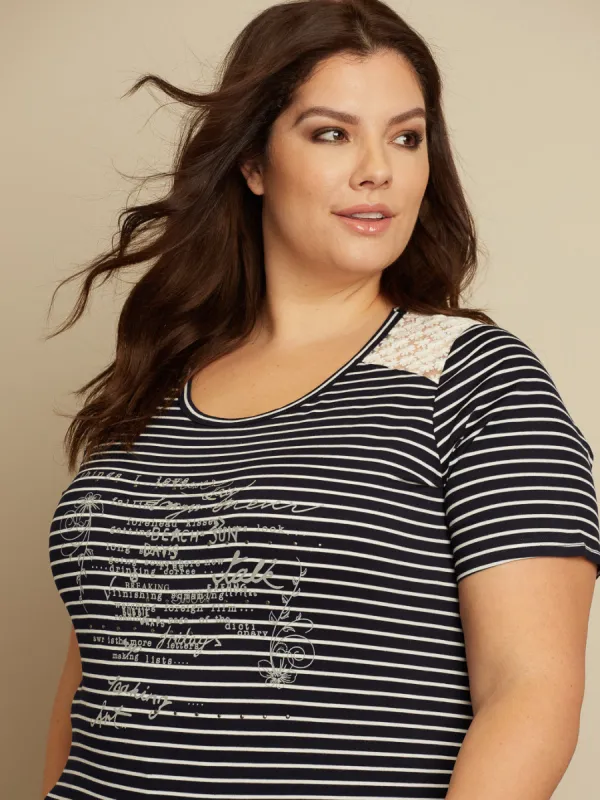 Short-sleeve semi-fitted t-shirt sold by Claire France