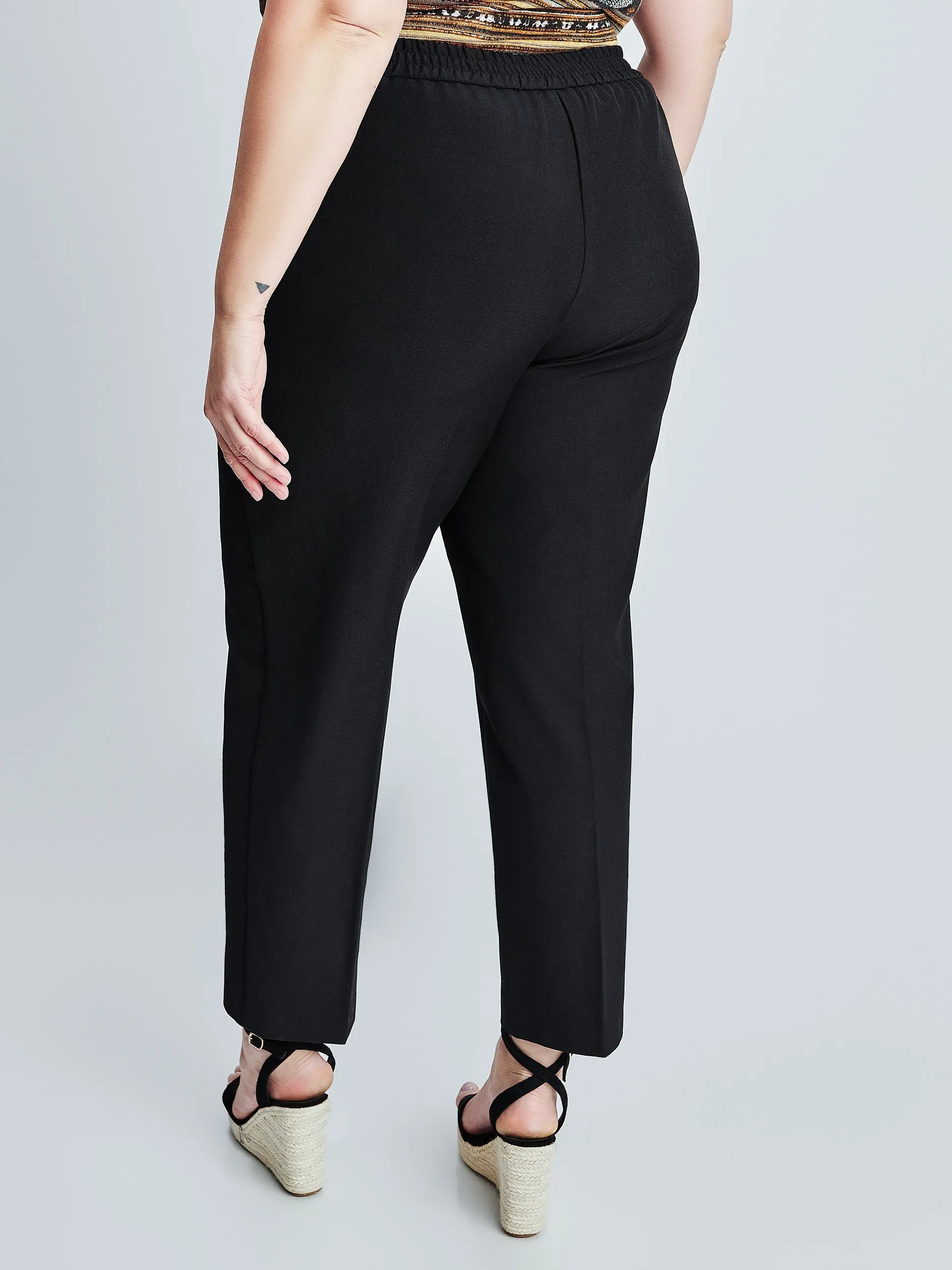 Straight semi-fitted pull-on dress pant - Petite sold by Claire France product image thumbnail 3