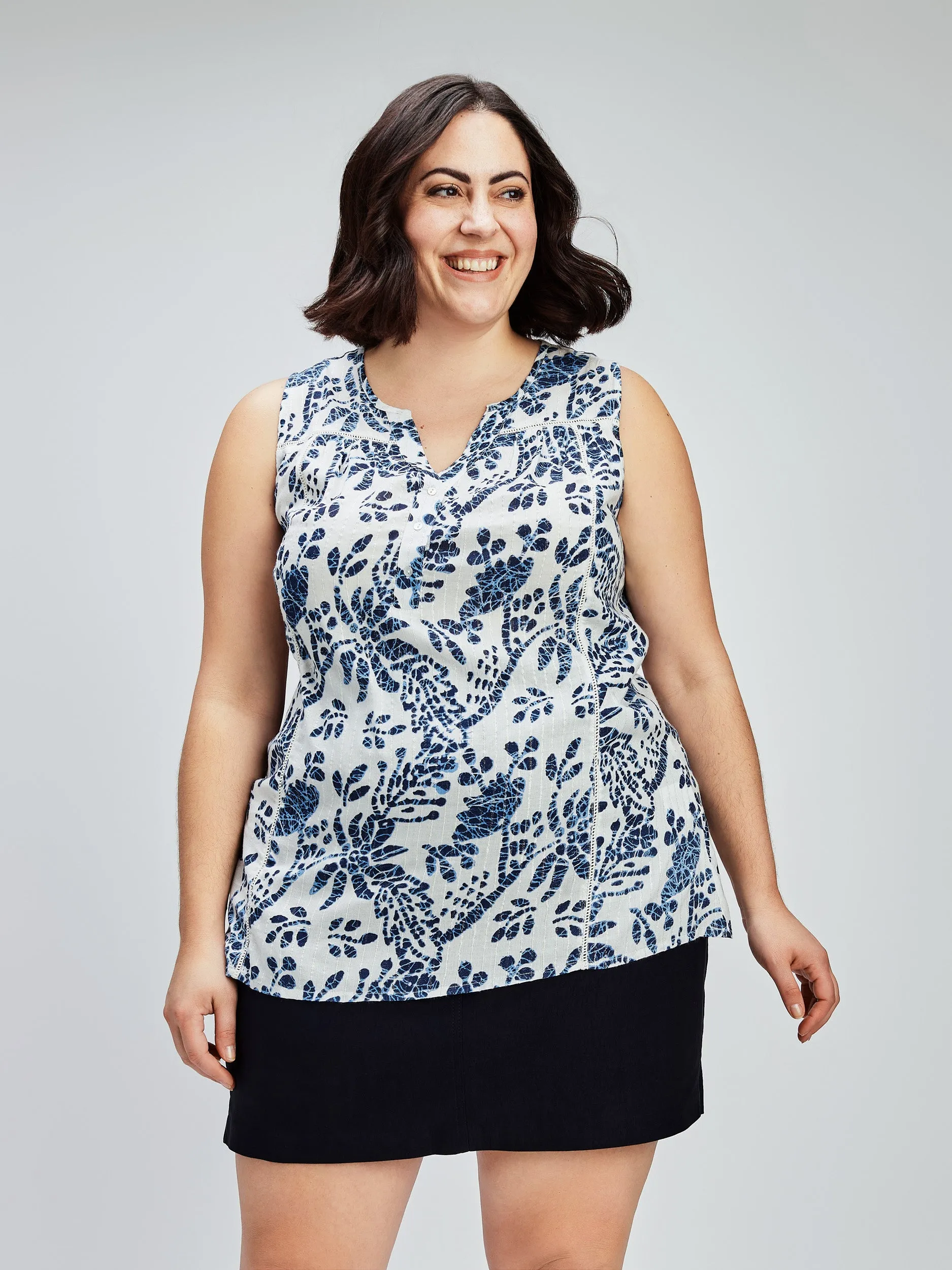 Flared tank top sold by Claire France