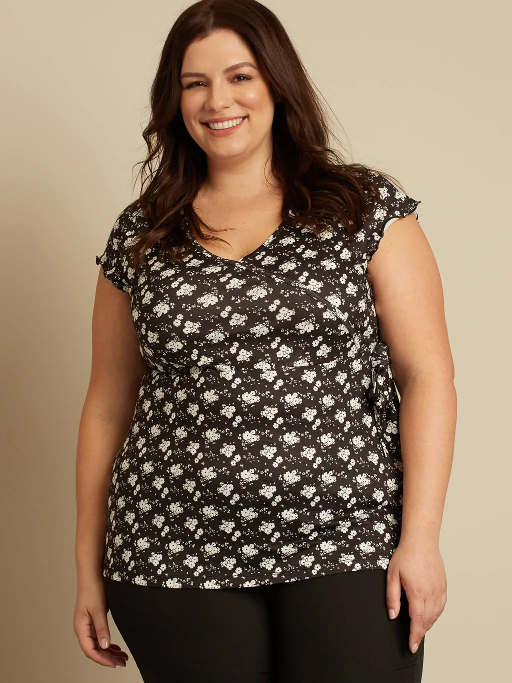 Short-sleeve flared t-shirt sold by Claire France