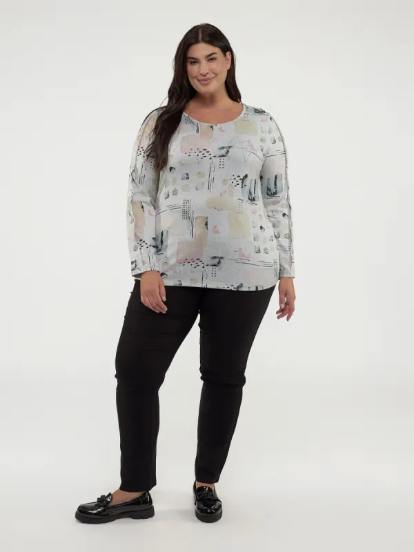 Long-sleeve semi-fitted t-shirt sold by Claire France