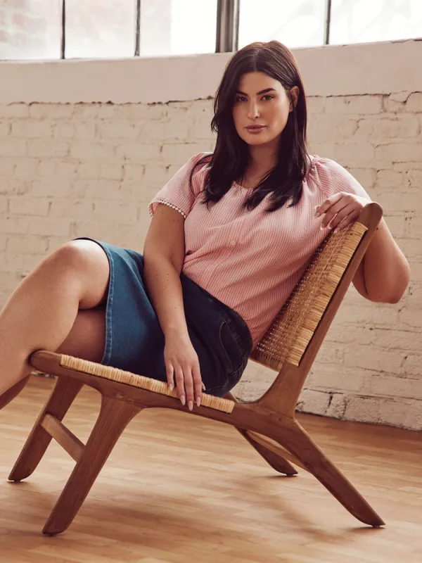 Blouse with ruffled sleeves sold by Claire France