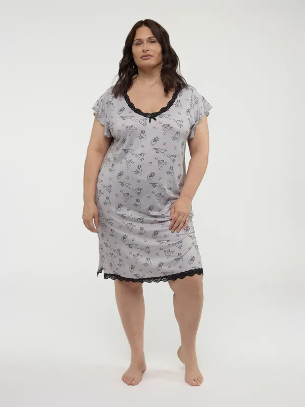 Straight nightgown sold by Claire France