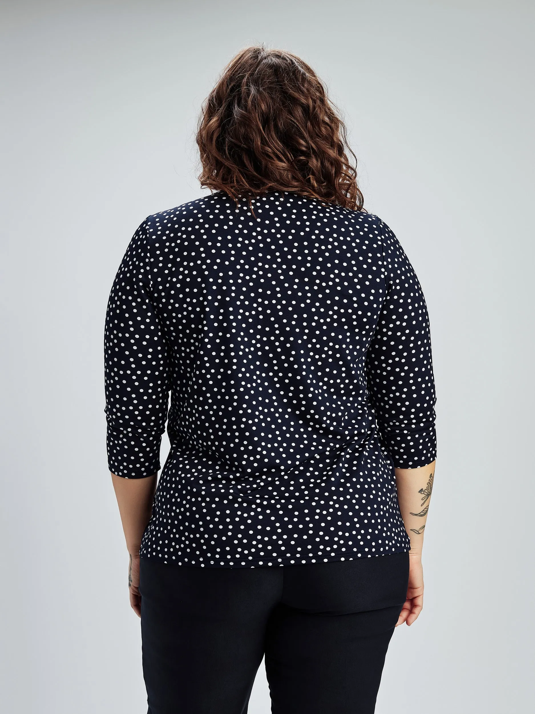 3/4-sleeve semi-fitted t-shirt sold by Claire France product image thumbnail 3