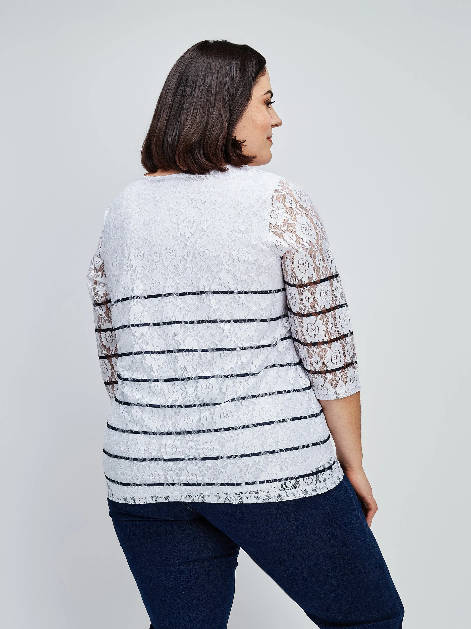 3/4-sleeve semi-fitted t-shirt sold by Claire France product image thumbnail 3