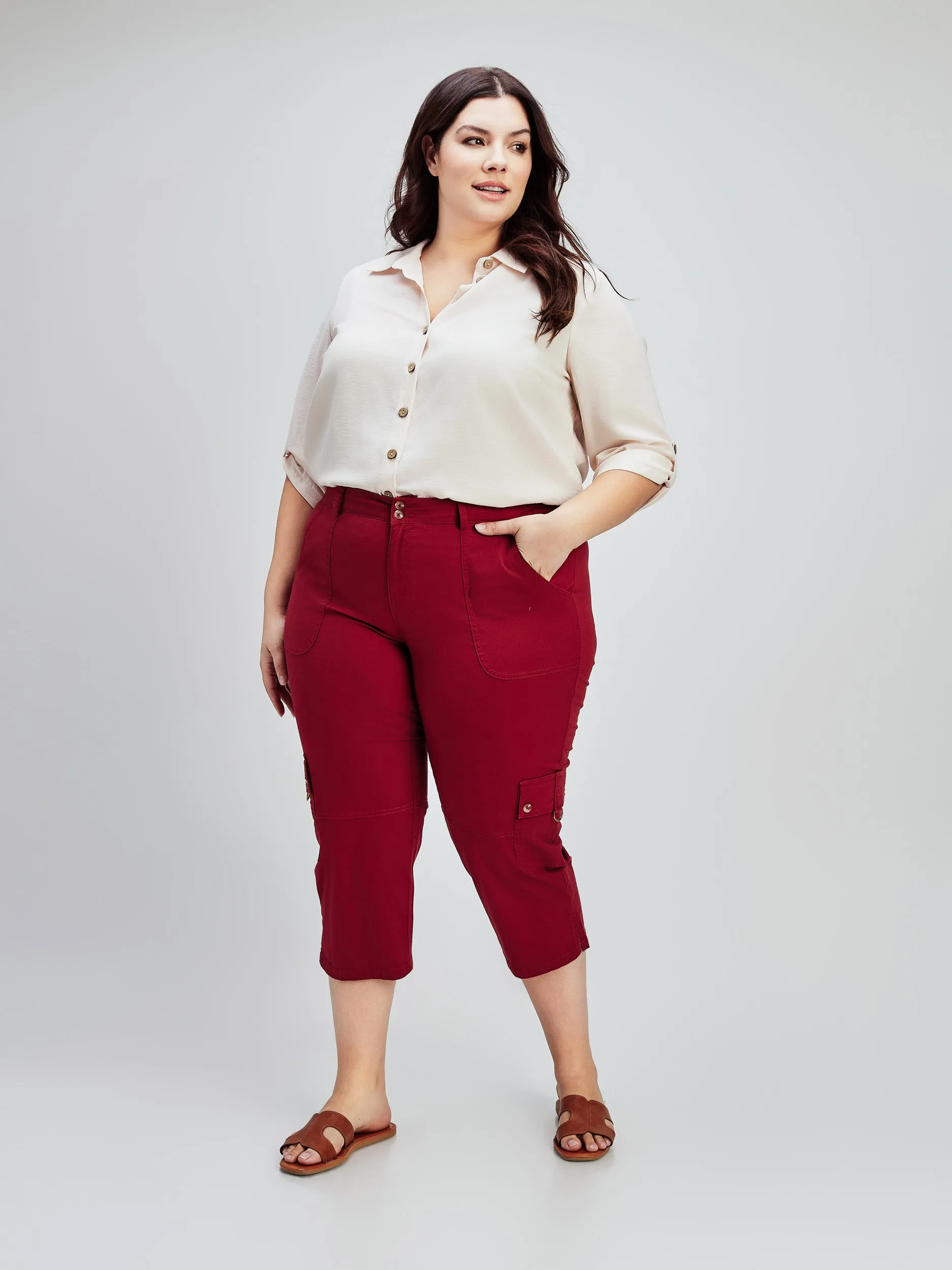 Straight casual pull-on capri sold by Claire France product image thumbnail 5