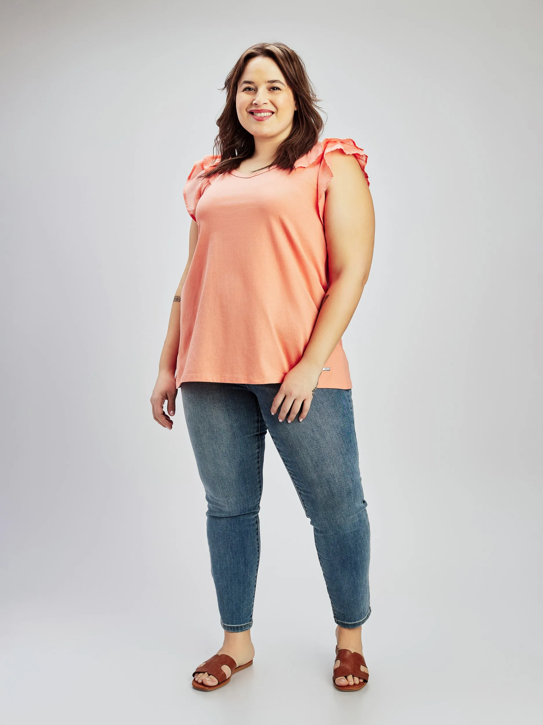 Short-sleeve flared tunic sold by Claire France