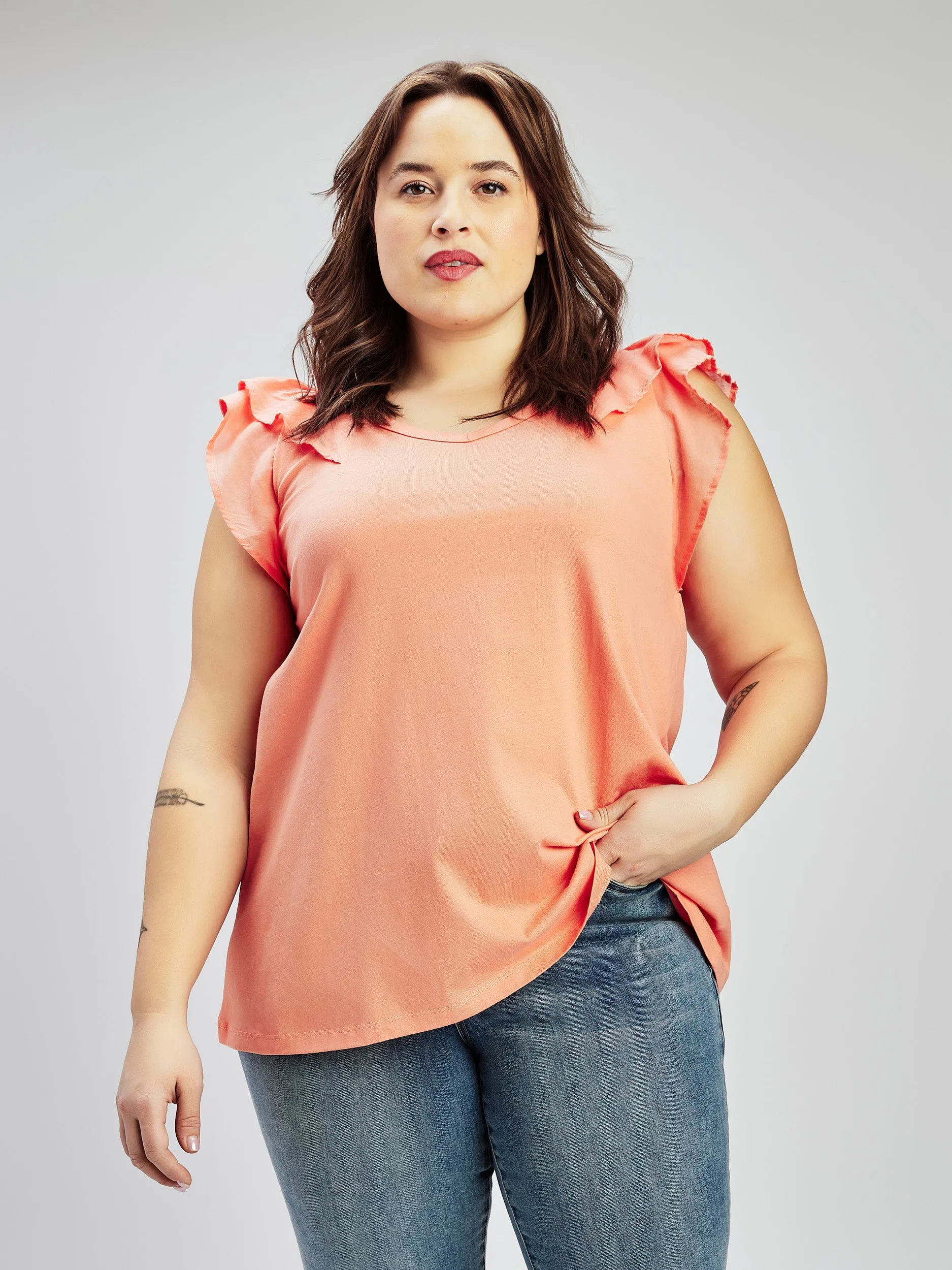 Short-sleeve flared tunic sold by Claire France product image thumbnail 2