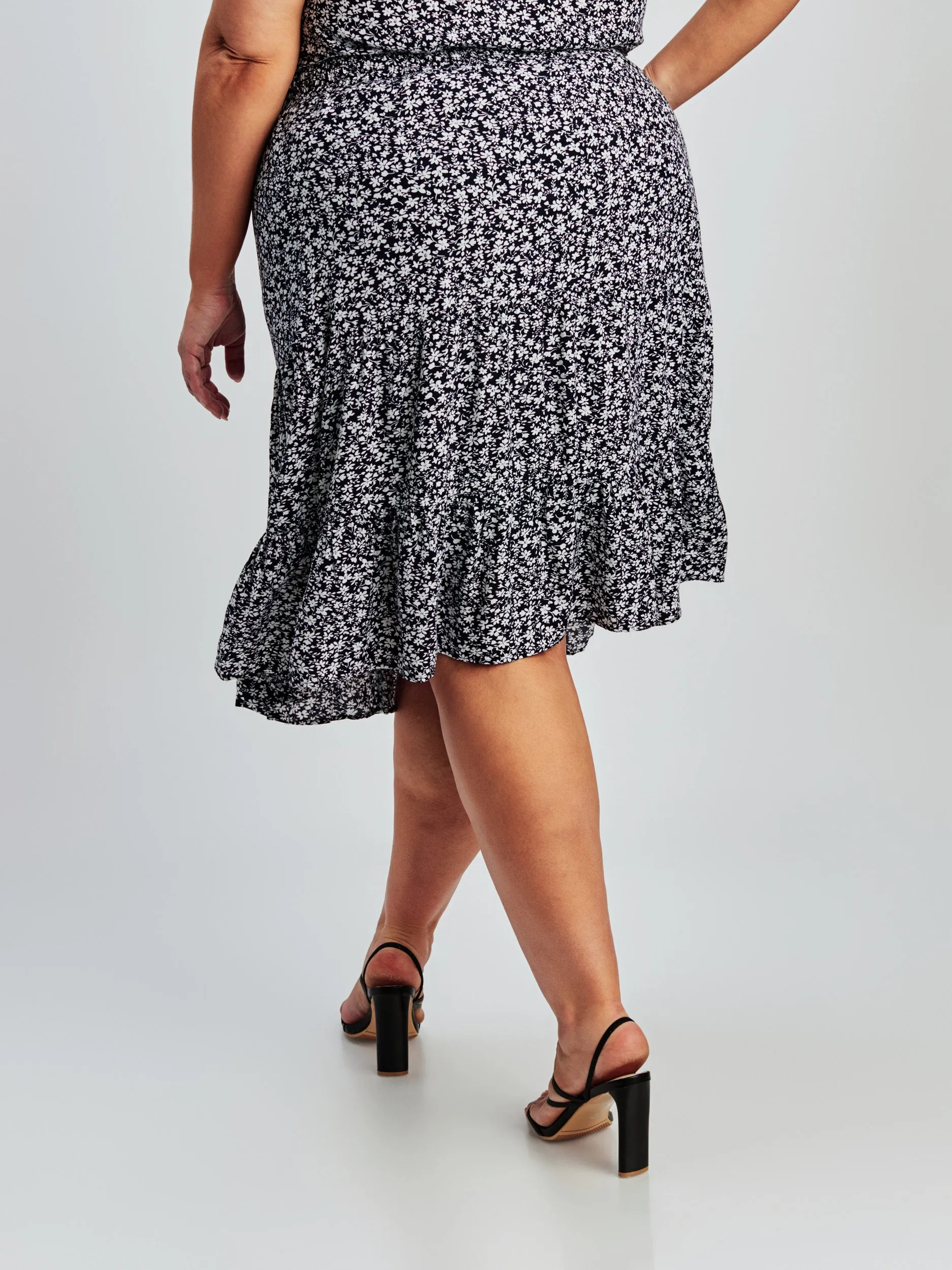 Midi flared skirt sold by Claire France product image thumbnail 3