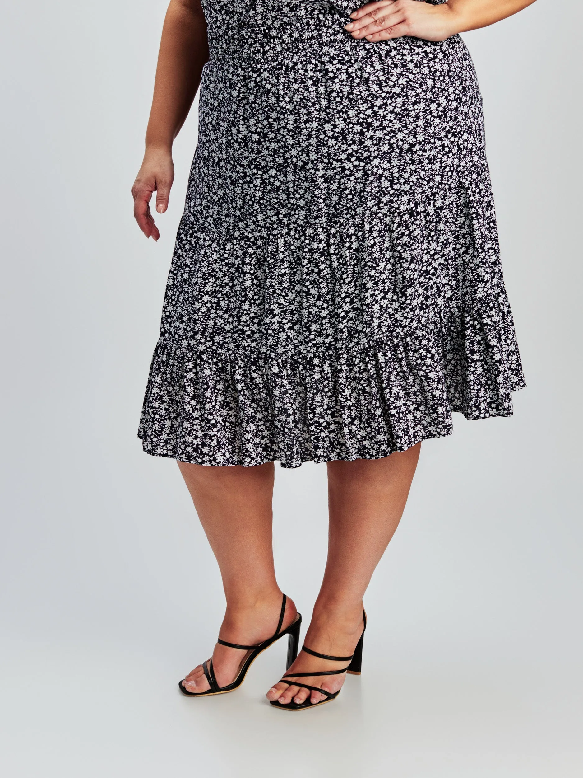 Midi flared skirt sold by Claire France product image thumbnail 2