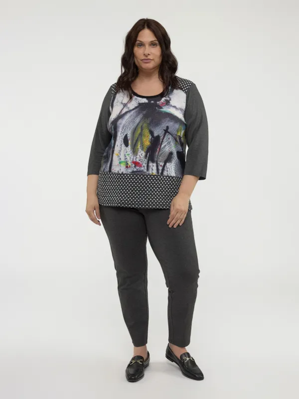 3/4-sleeve semi-fitted t-shirt sold by Claire France