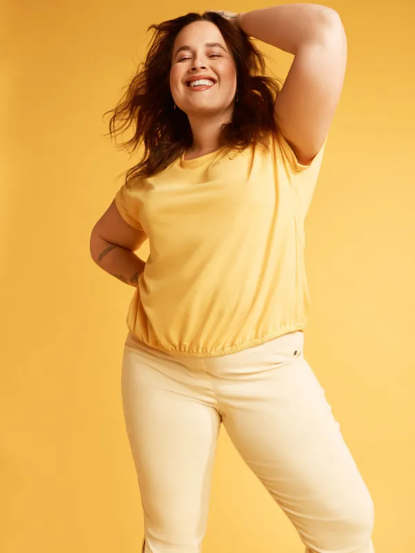 Loose t-shirt with elastic hem sold by Claire France