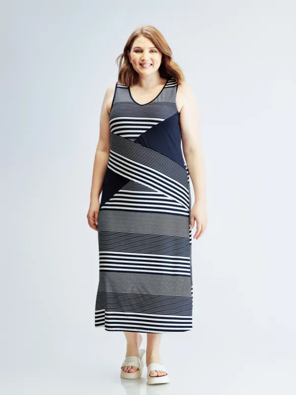A line maxi knit dress sold by Claire France
