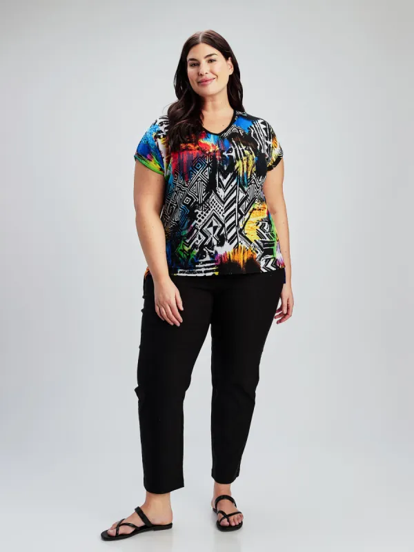 Short-sleeve loose tunic sold by Claire France