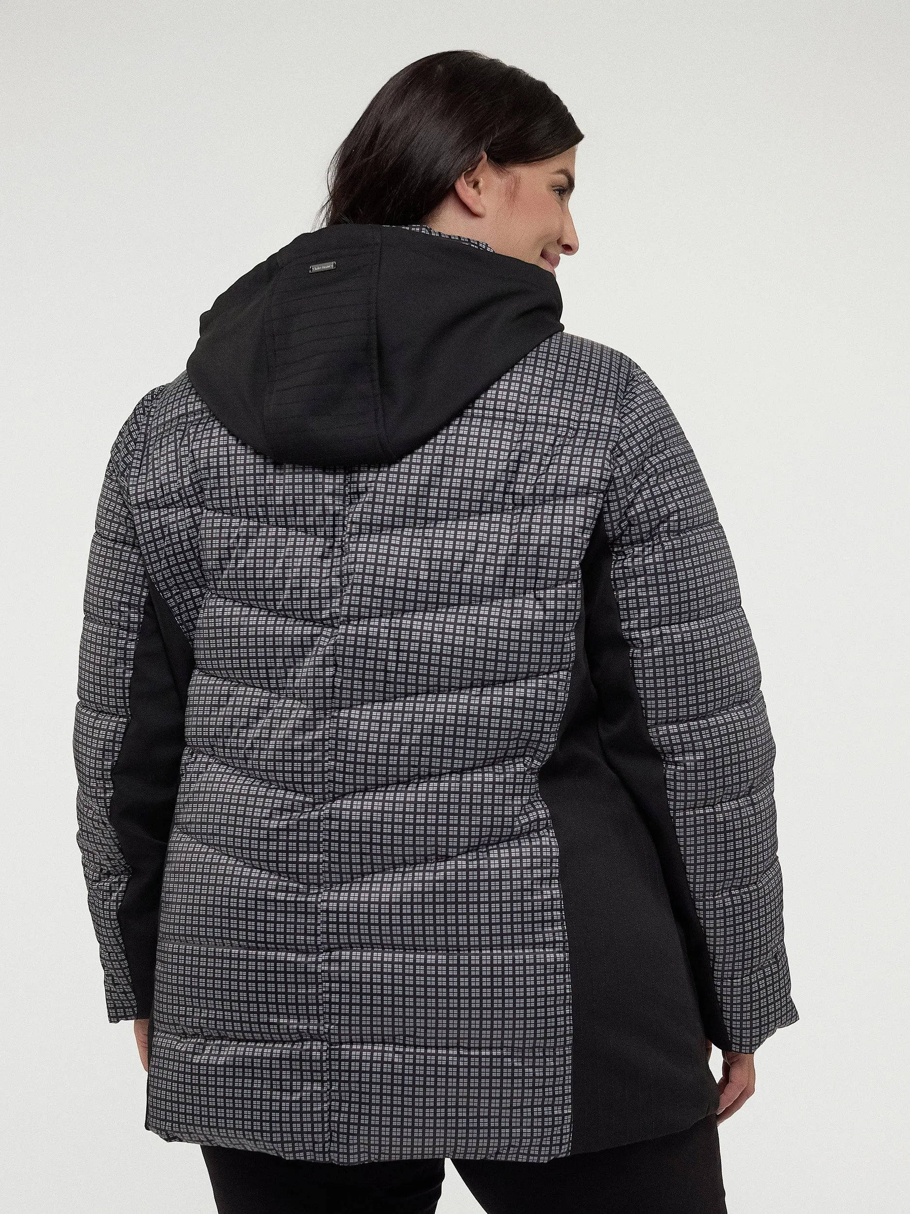 Mid thight semi-fitted soft shell jacket sold by Claire France product image thumbnail 3