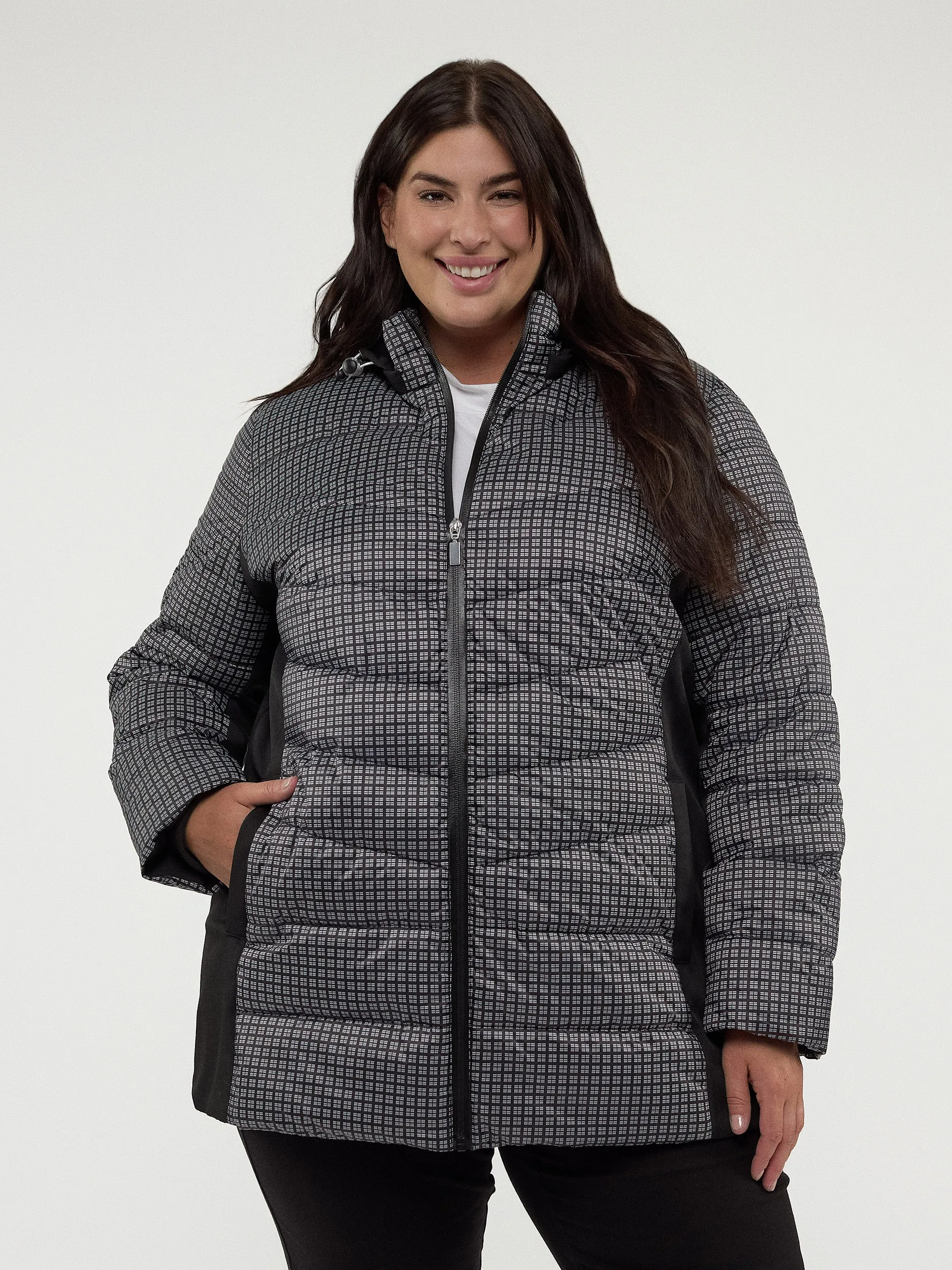 Mid thight semi-fitted soft shell jacket sold by Claire France product image thumbnail 2