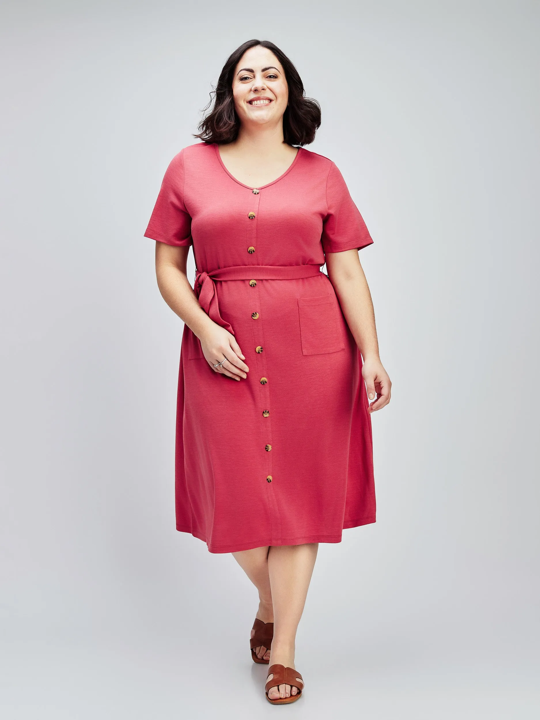 Flared midi knit dress sold by Claire France product image thumbnail 2