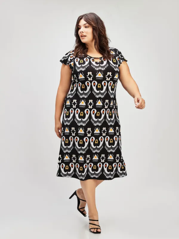 A line maxi knit dress sold by Claire France