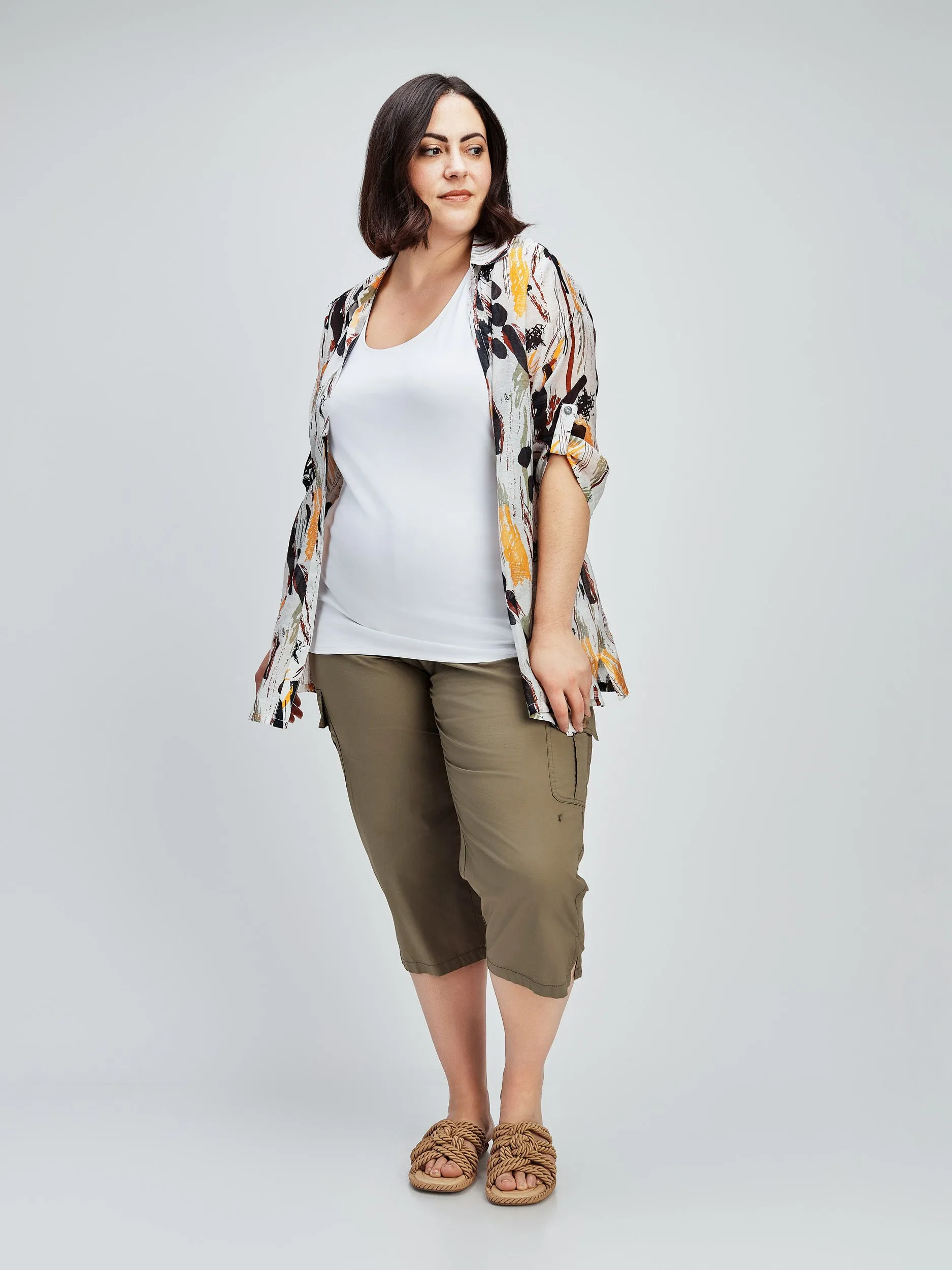 3/4-sleeve semi-fitted blouse with buttons sold by Claire France product image thumbnail 5